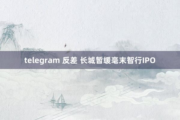 telegram 反差 长城暂缓毫末智行IPO