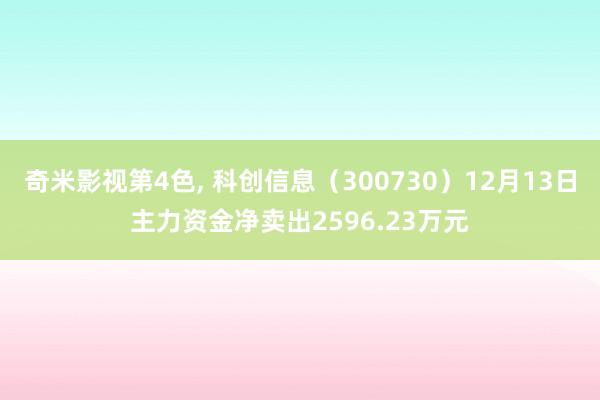 奇米影视第4色， 科创信息（300730）12月13日主力资金净卖出2596.23万元