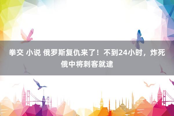 拳交 小说 俄罗斯复仇来了！不到24小时，炸死俄中将刺客就逮