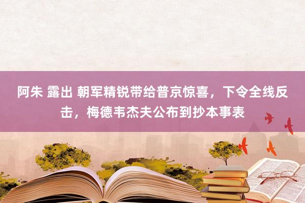 阿朱 露出 朝军精锐带给普京惊喜，下令全线反击，梅德韦杰夫公布到抄本事表